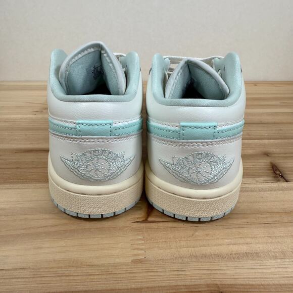 Air Jordan 1 Low Retro Sneakers Sail Igloo Blue DC0774-134 Women's Size 7.5 - Picture 5 of 10